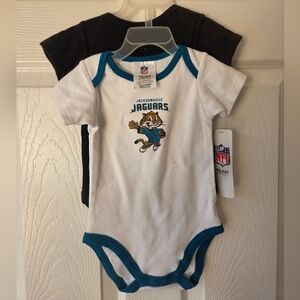 NFL Jacksonville Jaguars Baby Bodysuits 2pc 0-18 Months NWT Cotton Football